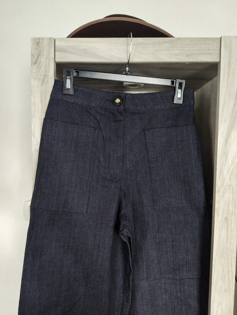 Kate Spade Wide-Leg Cropped Denim Culottes - Dark Indigo SZ 2 New No Tags